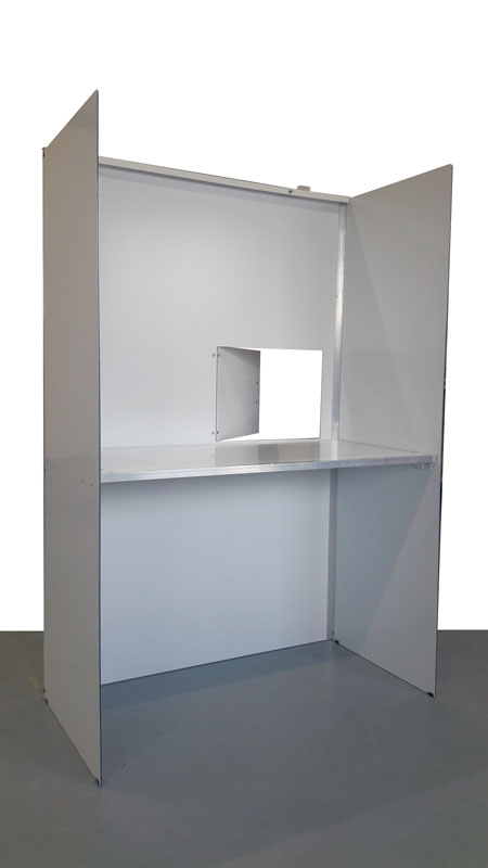 cabine analyse sensorielle mobile-mobile sensory booth-Poste d'analyse sensorielle pour la table-Desktop Lab-test produit-packaging-concept-paroi séparative-évaluation de la couleur, le contrôle de la qualité des couleurs et la comparaison de la variation de couleur-test consommateur-test-produit-éclairage-blanc-LED