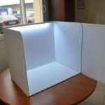 cabine analyse sensorielle mobile-mobile sensory booth-Poste d'analyse sensorielle pour la table-Desktop Lab-test produit-packaging-concept-paroi séparative-évaluation de la couleur, le contrôle de la qualité des couleurs et la comparaison de la variation de couleur-test consommateur-test-produit-éclairage-blanc-LED